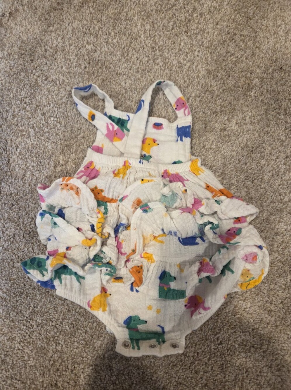 Angel Dear Organic Cotton Muslin Romper 3-6 Months - Picture 2 of 4